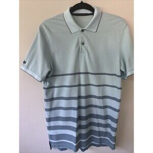 Greyson Polo Shirt Blues Stripes Mens Small S Short Sleeve